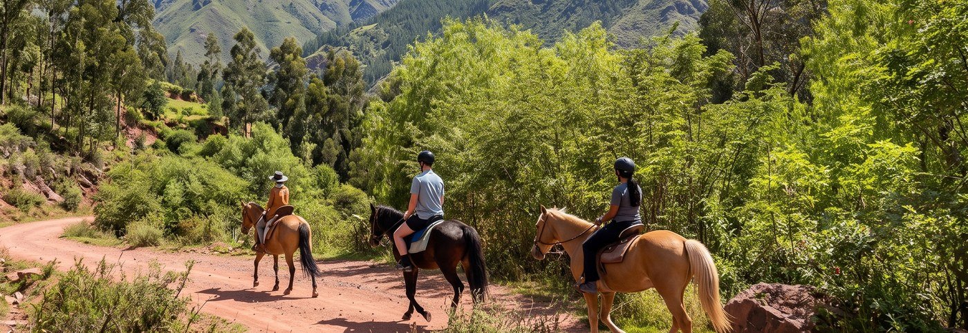 Horseback ride through the maize fields — Adventure experience in the Sacred Valley, Peru