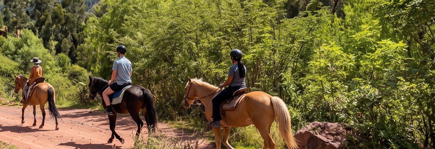 Horseback ride along the Urubamba river — Adventure experience in the Sacred Valley, Peru